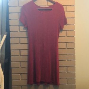 Sleek red TShirt dress